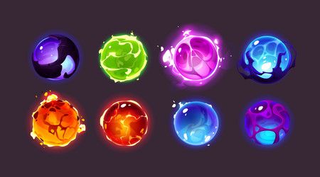 Cartoon energy spheres magic fantasy orb asset Vector Image Ball Coloring Pages, Bubble Magic, Plasma Ball, Game Effect, Elemental Magic, Super Powers Art, Sakura Kinomoto, Magic Design, Light Flare