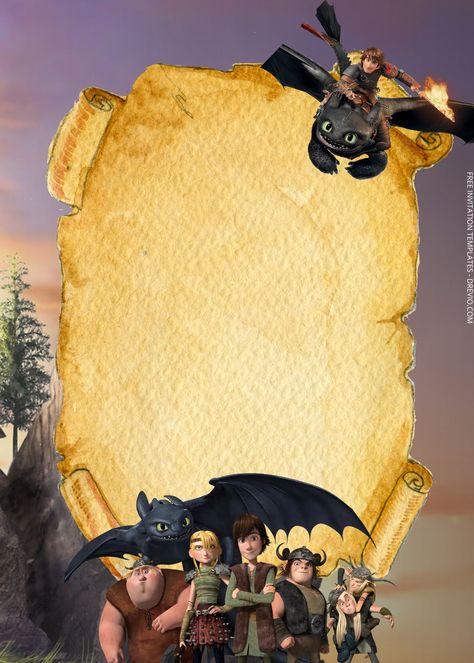 Nice FREE How To Train Your Dragon Birthday Invitation Templates Dragons have captivated our imaginations for centuries with their majestic, awe-inspiring presence. From the pages of ancient mythology to the silver screens of modern cinema, these mythical creatures... Dragon Birthday Theme, Httyd Party, Plan A Birthday Party, Dragon Birthday Invitations, Dragon Birthday Parties, Free Printable Birthday Invitations, Dragon Birthday, Free Printable Invitations