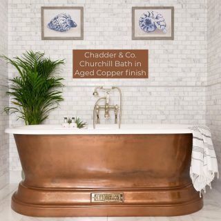 Throne Seats | Chadder & Co. Cooper Bathroom, Copper Bathtub, Copper Bathtubs, Victorian Interiors, Luxury Bathrooms, Aged Copper, Dream Spaces, Copper Finish, Clawfoot Bathtub