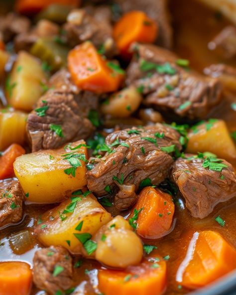 Poor Mans Stew, Irish Stew Recipe, Beef Stew Ingredients, Beef Steak Recipes, Irish Stew, Beef Casserole Recipes, Slow Cooked Beef, Beef Chuck, Beef Stew Recipe