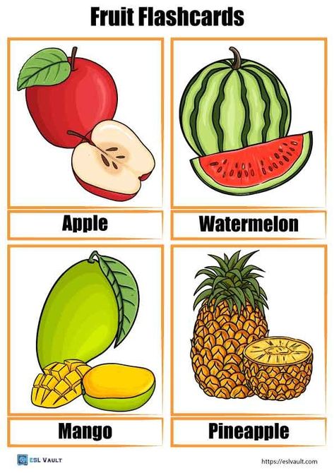 Fruits Pictures For Kids, Fruit Flashcards Free Printable, Fruit Pictures For Kids, Fruits Flashcards For Kids, Measurement Preschool, Pictures Of Fruit, Fruits Pictures, Pictures Of Fruits, Flashcards Free Printable