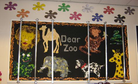 Dear Zoo classroom display photo - Photo gallery - SparkleBox Dear Zoo Eyfs, Nursery Display Boards, Dear Zoo Activities, Zoo Animals Preschool, Story Themes, Zoo Preschool, Zoo Crafts, Zoo Activities, Dear Zoo