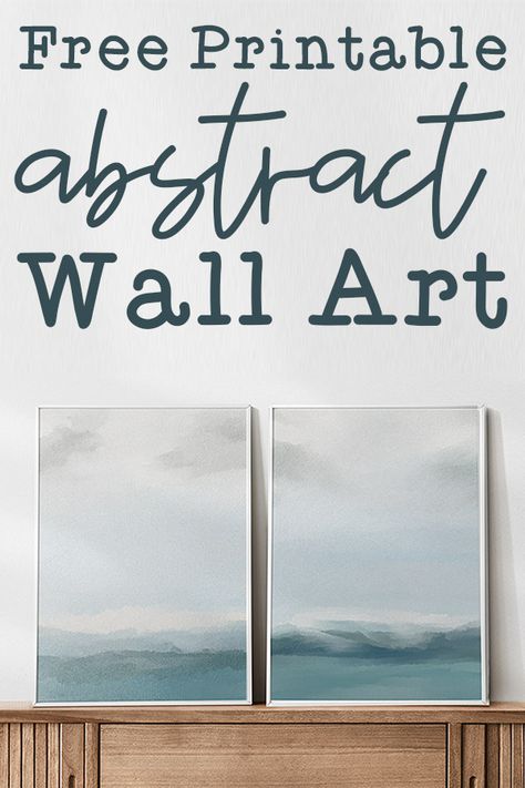 Get two free abstract wall art prints. These two prints are designed to look like abstract ocean canvases. You can download them for free. Large print resolution. Free wall art is an inexpensive way to update your decor. #wallart #freeprintables Free Large Printable Wall Art, Free Coastal Printables, Free Printable Abstract Wall Art, Airbnb Wall Art, Diy Coastal Wall Art, Bathroom Printables Free Wall Art, Free Prints For Walls, Free Abstract Art Printables, Printable Wall Art Bedroom Free Prints