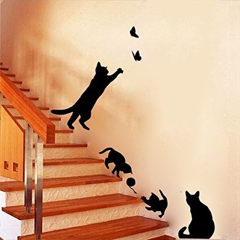 Home Decals Vinyl, Cat Bedroom, Kids Room Wall Stickers, Decor Ikea, Dekor Diy, Living Room Background, Butterfly Wall Stickers, Wall Stickers Bedroom, Ikea Pax