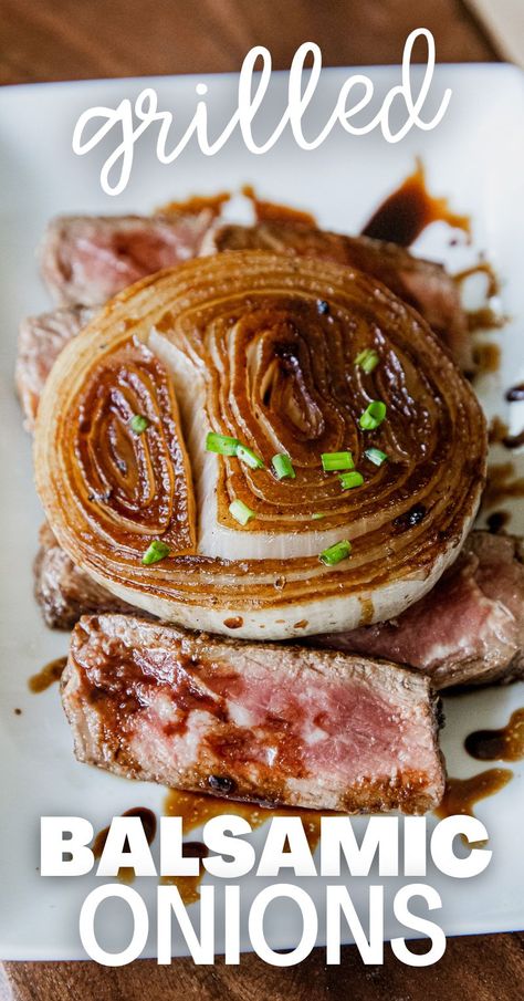 Grilled Balsamic Onions Prime Rib Recipe Easy, Vidalia Onion Recipes, Balsamic Vinegar And Olive Oil, Grilled Side, Onion Jam Recipe, Leftover Prime Rib Recipes, Grilled Onion, Traeger Cooking, Traeger Smoker