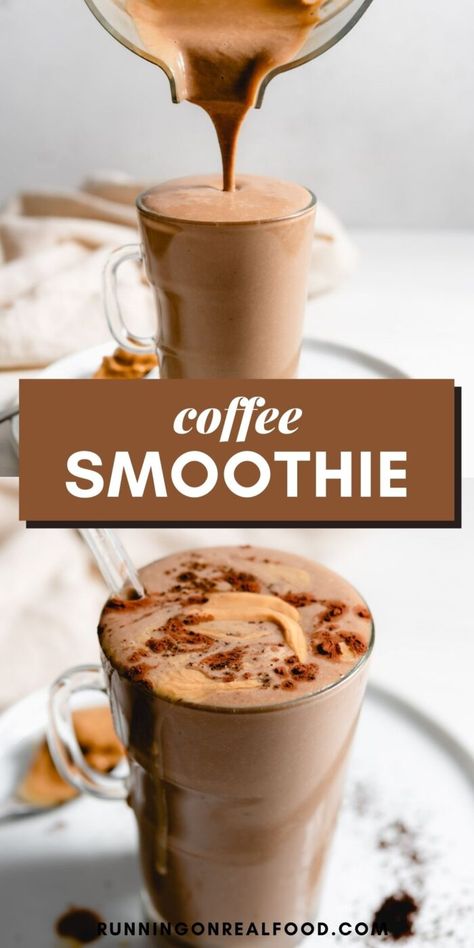 Peanut Butter Coffee, Coffee Protein Smoothie, Coffee Smoothie Recipes, Coffee Protein Shake, Smoothie Recipes Healthy Breakfast, Butter Coffee, Smoothie Drink Recipes, Coffee Smoothie, Smoothie Detox