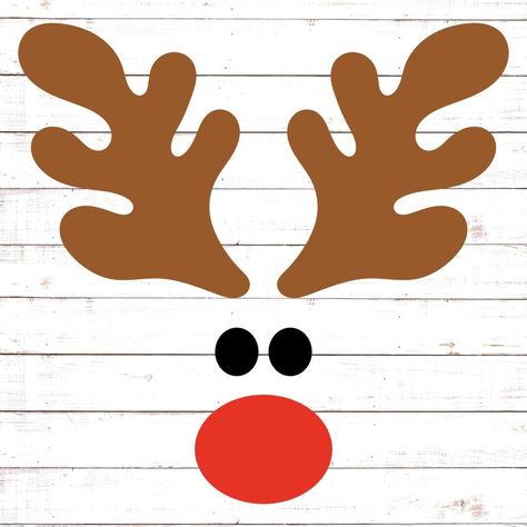 Disney Christmas Decorations, Reindeer Face, Free Cricut, Free Svg Files, Cricut Free, Monogram Svg, Svg Free, Silhouette Cut, Christmas Deco