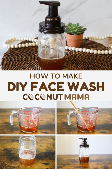 This easy homemade face wash recipe is great for sensitive skin and is made with natural ingredients like liquid castile soap and honey. Face Soap Recipe, Diy African Black Soap, Face Wash Recipe, Sugar Scrub Homemade Recipe, Diy Face Wash, Homemade Face Wash, Oil Cleansing Method, Natural Face Cleanser, Liquid Castile Soap