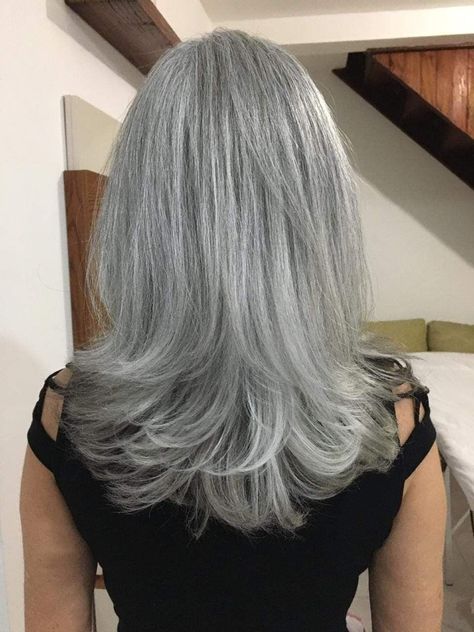 Medium Length Gray Haircuts, Long Length Hair Styles For Women, Salt And Pepper Hair With Bangs, Long Gray Hair Over 60, Long Hair Over 60 Aging Gracefully, Long Hair Older Women, Grey Hair And Glasses, Long Silver Hair, Going Grey