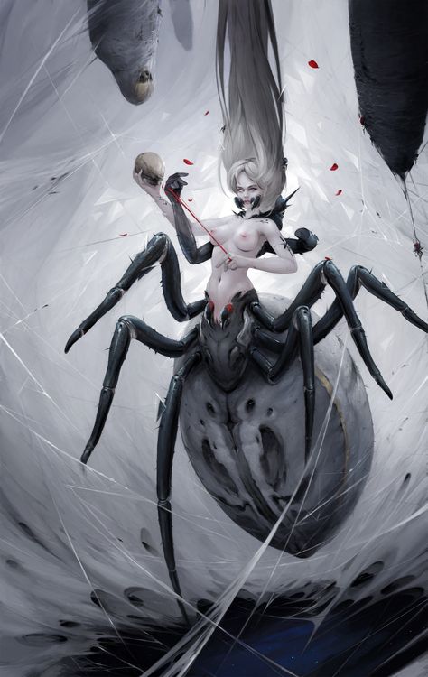 ArtStation - Spider Queen's Spider Queen Character Design, Bug Lady Character Design, Drow Queen, Spider Character, Spider Queen, Myths & Monsters, Gaming Anime, Spider Art, Spider Girl