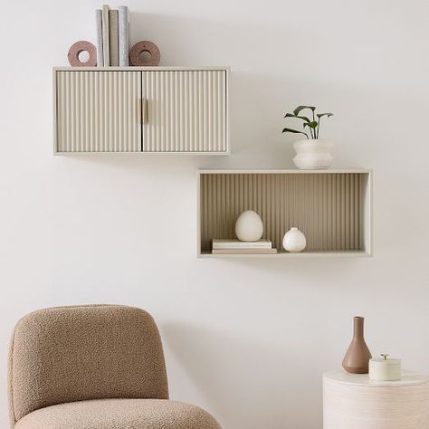 Home Office Furniture | West Elm Floating Storage, Floating Drawer, Storage Cubbies, Modern Home Office Furniture, Storage Cubby, Modern Wall Shelf, Floating Cabinets, Upholstered Swivel Chairs, Salon Suites