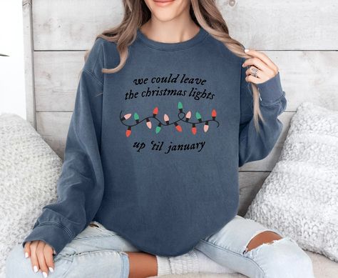 We could leave the Christmas lights up til January🎄🎶 Shop now at the link in my bio or by searching “DesignsWithRachCo” on Etsy✨ #lover #christmaslights #taylorswift #swiftie #loveralbum #wecanleavethechristmaslightsuptilljanuary The Christmas, Christmas Lights, San Jose, Light Up, Favorite Outfit, Shop Now, Bathing Beauties, Adult Outfits, Sweatshirts Hoodie