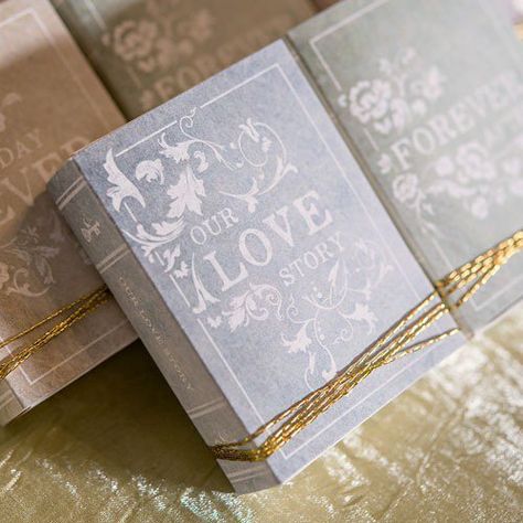 A Book Loving Couple's Dream: 33 Inspirational Photos for a Literary Wedding -Beau-coup Blog Book Themed Wedding Invitations, Book Favors, Book Themed Wedding, Literary Wedding, Wedding Favors Diy, Wedding Favors Ideas, Creative Wedding Favors, Storybook Wedding, Yosemite Wedding