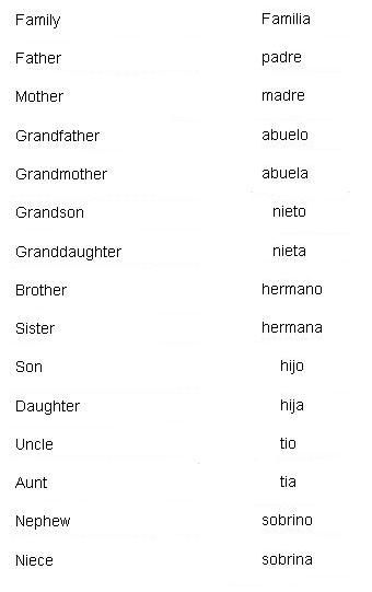 Palabras de la Familia en Espanol y Ingles Spanish Words for Family Members -  #Amazmerizing #LearnSpanish Spanish Help, 1000 Lifehacks, Learning Spanish For Kids, Learn To Speak Spanish, Spanish Basics, Homeschool Spanish, Spanish Lessons For Kids, Learning Spanish Vocabulary, Study Spanish