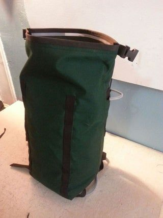 Sew a 20L Simple Roll Top Backpack Base With a Pocket for Frame, Can Make a Climbing, Weatherproof, Hiking, City Bag, or a Combo of These. (climbing Mod Shown): 5 Steps (with Pictures) Sewing Backpack, Diy Backpack Pattern, Tas Denim, Backpack Pattern Sewing, Backpack Sewing, Roll Top Backpack, Sewing Room Design, Rolltop Backpack, Diy Backpack