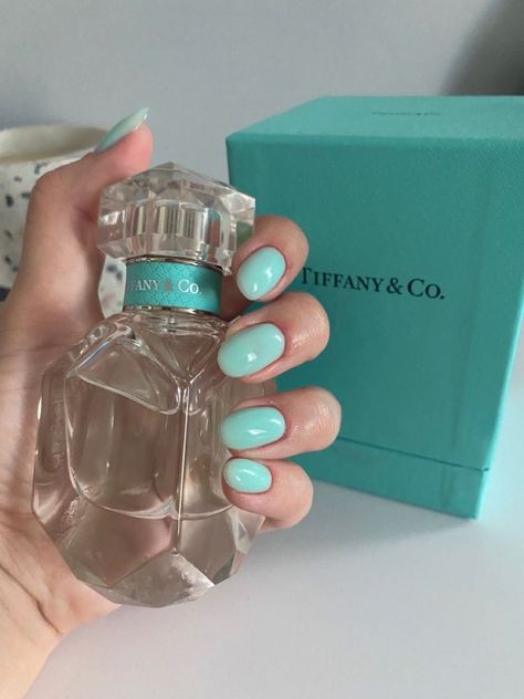 Tiffany Co Nails, Tiffany And Co Nails, Tiffany Blue Aesthetic, Tiffany And Co Perfume, Tiffanys Aesthetic, Tiffany And Co Aesthetic, Tiffany Aesthetic, Tiffany Perfume, Tiffany N Co