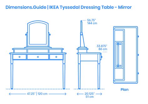 Dressing Table Measurements, Ikea Tyssedal, Table Designs Ideas, Vanity Height, Floor Plan Symbols, Modern Dressing Table, Human Dimension, Dressing Table With Mirror, Furniture Design Sketches