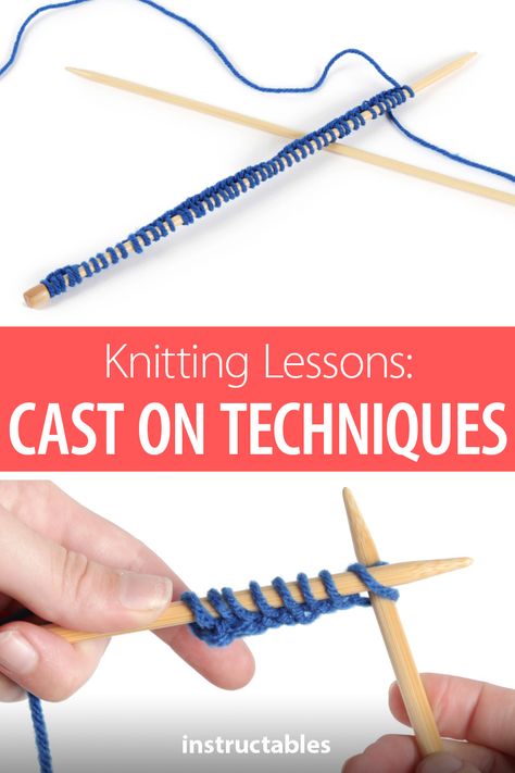 How To Knit Cast On, Longtail Cast On Knitting, Knit Cast On, Knitting Cast On, Casting On Knitting Easy, How To Cast On Knitting, Cast On Knitting Tutorials, Cast On, Knit Stitches For Beginners