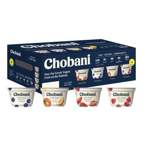 Greek Yogurt With Fruit, Yogurt With Fruit, Chobani Yogurt, Savings Book, Grocery Store Items, Chobani Greek Yogurt, Yogurt Popsicles, Local Milk, Organic Snacks