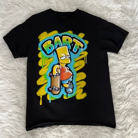 Bart Simpson T-Shirt Bart Simpson T Shirt, Protection Spray, Simpsons T Shirt, Spray Paint, Bart Simpson, Shirt Designs, Girl Outfits, Tshirt Designs, Spray