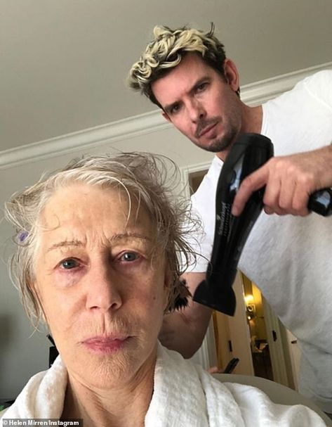 Helen Mirren shares her Oscars night on Instagram | Daily Mail Online Helen Mirren Hair, Film Editing, Homecoming Hair, Helen Mirren, Makeup Transformation, Love Your Hair, Haircut For Older Women, Hoco Hair Ideas, Hoco Hair