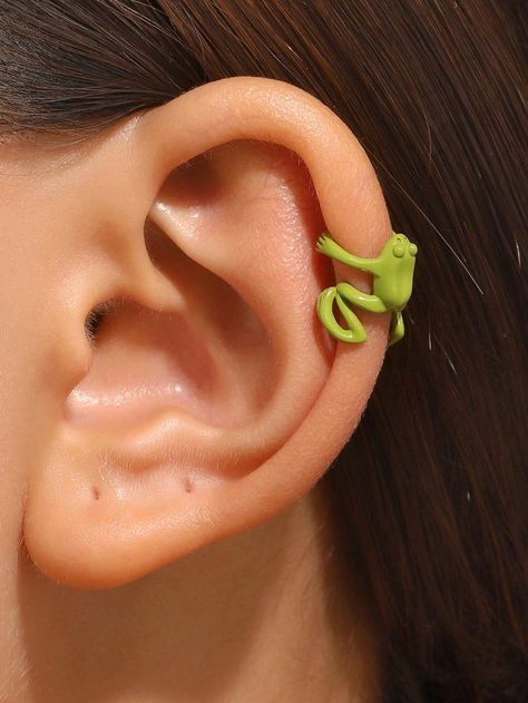 1pc Frog Decor Ear CuffI discovered amazing products on SHEIN.com, come check them out! Silly Earrings, Creepy Earrings, Ear Cuff Women, Frog Costume, Frog Jewelry, Funny Jewelry, Frog Decor, Funny Earrings, Frog Design