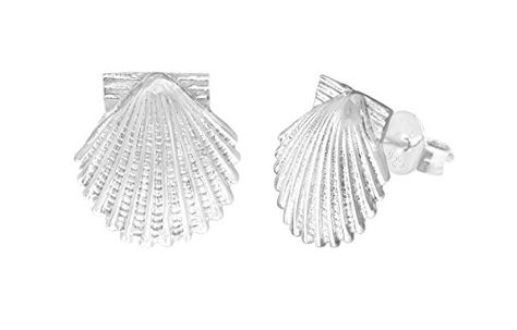 Sterling Silver Seashell Stud Earrings >>> Want to know more, click on the image. Sea Earrings, Ocean Earrings, Diamond Earrings For Women, Seashell Earrings, Ocean Jewelry, Womens Earrings Studs, Studio 54, Sterling Silver Stud Earrings, Large Hoop Earrings