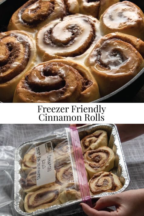 Freezer Desserts, Freezer Dinners, Freezer Friendly Meals, Freezable Meals, Cinnamon Roll Dough, Homemade Cinnamon Rolls, Freezer Meal Prep, Make Ahead Desserts, Freezer Breakfast