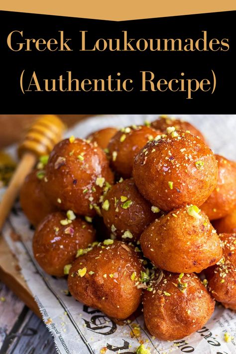 Greek Loukoumades (Authentic Recipe) https://www.theladychef.com/greek-loukoumades/ Loukamades Recipe, Greek Baking Recipes, Greek Inspired Recipes, Healthy Greek Food, Ancient Greek Recipes, Greek Food Recipes Authentic, Greek Loukoumades Recipe, Greek Loukoumades, Greek Breakfast Recipes