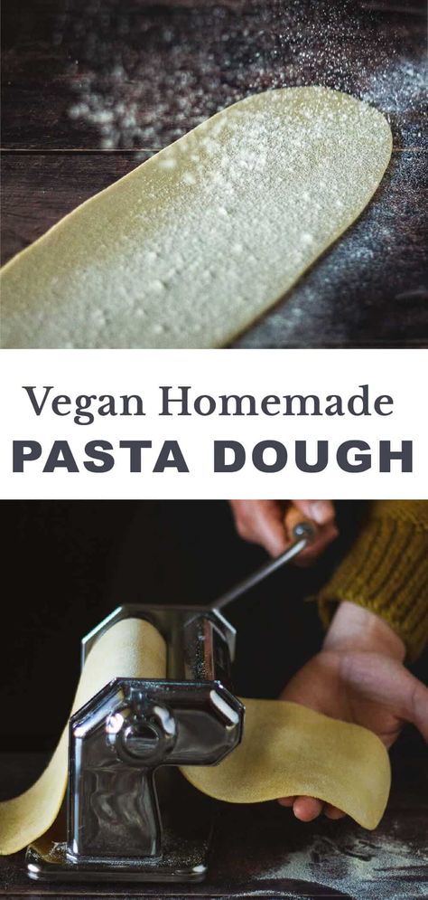 Vegan Pasta Dough, Homemade Vegan Pasta, Eggless Pasta, Vegan Pasta Recipes Homemade, Homemade Pasta Dough Recipe, Vegan Pasta Noodles, Pasta Dough Recipe, Quick Vegan Dinner Recipes, Ravioli Dough