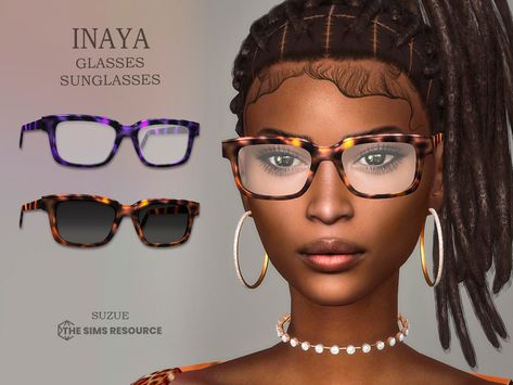 The Sims Resource - Inaya Glasses + Sunglasses Sims 4 Shades Glasses Cc, Sunglasses Cc Sims 4, Sims Glasses Cc, Sims 4 Sunglasses Cc, Sims 4 Sunglasses, Sims 4 Cc Glasses, Sims Accessories, Cc Shopping, Sims 4 Piercings