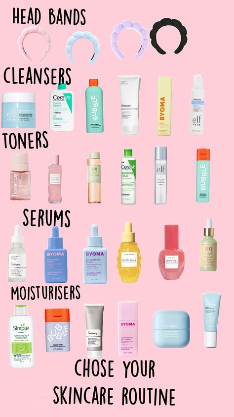 chose your skincare routine Dream Skincare Routine, Sephora Skin Care Routine, Skin Care Routine For Oily Skin And Acne, Glow Recipe Skincare Routine, Weekly Skin Care Routine Schedule, Skin Care For Black Women Skincare, Skin Care Things, Skin Care Recommendations, Teen Skincare Routine