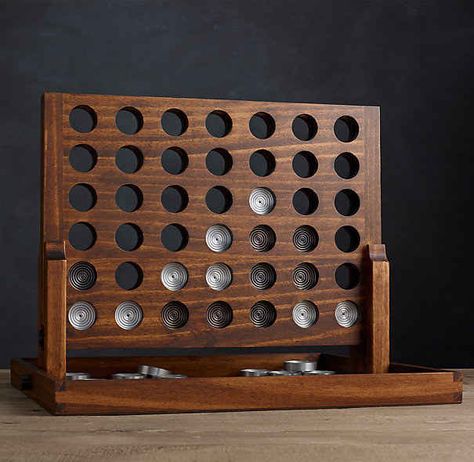 Connect 4, Wooden Board Games, Connect Four, Wood Games, 3d Cnc, Wooden Games, Storage Mirror, Diy 3d, Family Room Design