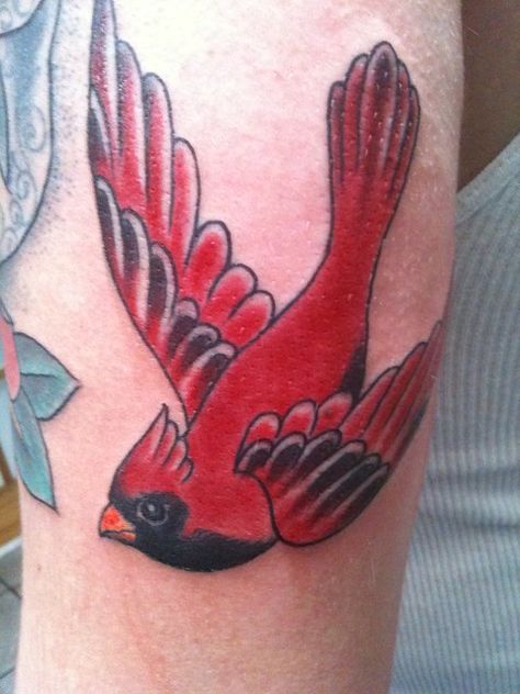 Graduation Tattoo, Traditional Swallow Tattoo, Traditional Tattoo Man, Tattoo Feather, Bodysuit Tattoos, Cardinal Tattoo, Cardinal Tattoos, Traditional Style Tattoo, Yakuza Tattoo