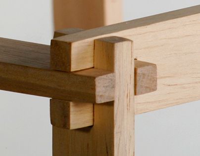 Check out my work @Behance portfolio: "Three-way Joint" Wood Joints Detail, Timber Joints Detail, Japanese Joinery Woodworking, Wood Joinery Detail, Japanese Architecture Interior, Minimalist Wood Furniture, Wooden Joints, Timber Desk, Timber Joints