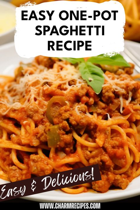 Skip the fuss and enjoy a delicious meal with our Easy One-Pot Spaghetti Recipe. Perfect for busy weeknights, this simple dish combines pasta and fresh ingredients in one pot, saving you time on cooking and cleaning. Each bite is packed with flavor, making it a favorite among families. With just a few ingredients such as spaghetti, garlic, tomatoes, and natural spices, this recipe will satisfy your cravings without taking hours in the kitchen. Try it today for a quick dinner that anyone can make. One Pot Spaghetti Video, One Pan Spaghetti Simple, One Pot Spaghetti Recipe, Natural Spices, One Pot Spaghetti, Spaghetti Recipes Easy, Cooking Spaghetti, Spaghetti Recipe, Spaghetti Recipes