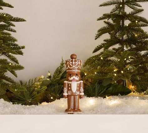 The Gingerbread Shop | Pottery Barn Gingerbread Nutcracker, Cargo Train, Gingerbread Train, Gingerbread Christmas Decor, Construction Crafts, Handcrafted Ceramics, Christmas Photo, Paint Finishes, Nutcracker