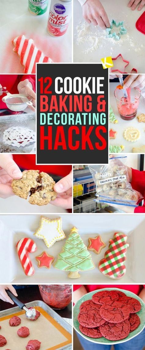 12 Game-Changing Cookie Baking & Decorating Hacks #christmascookingtips Cookie Baking Party Ideas, Cookie Decorating Tips And Tricks, Christmas Cookie Hacks, Cookie Decorating Hacks, Holiday Hacks Christmas, Christmas Cookie Decorating Ideas, Cookie Decorating Tips, Christmas Cookie Decorating Party, Decorating Christmas Cookies