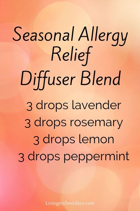 Seasonal Allergy Relief, Essential Oils Allergies, Asthma Relief, Essential Oil Combinations, Doterra Essential Oils Recipes, Essential Oil Diffuser Blends Recipes, Essential Oil Remedy, Young Living Essential Oils Recipes, Essential Oils Guide