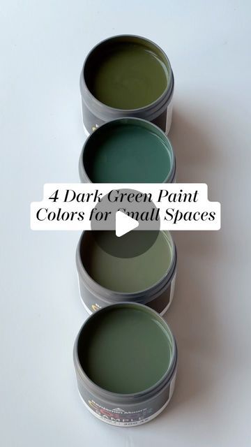 Benjamin Moore on Instagram: "Looking to add a moody touch to your home’s palette? Watch above for statement-making dark green paint colors perfect for small spaces like bathrooms, then head to our website or your locally owned store to shop color samples! #BenjaminMoore #Paint #Home #InteriorDesign #Moody" Benjamin Moore Emerald Green Paint Colors, Moody Green Benjamin Moore, Benjamin Moore Backwoods Green, Deep Green Paint Colors, Benjamin Moore Green Paint Colors, Dark Green Paint Colors, Emerald Green Paint, Dark Green Paint, Small Bathroom Colors