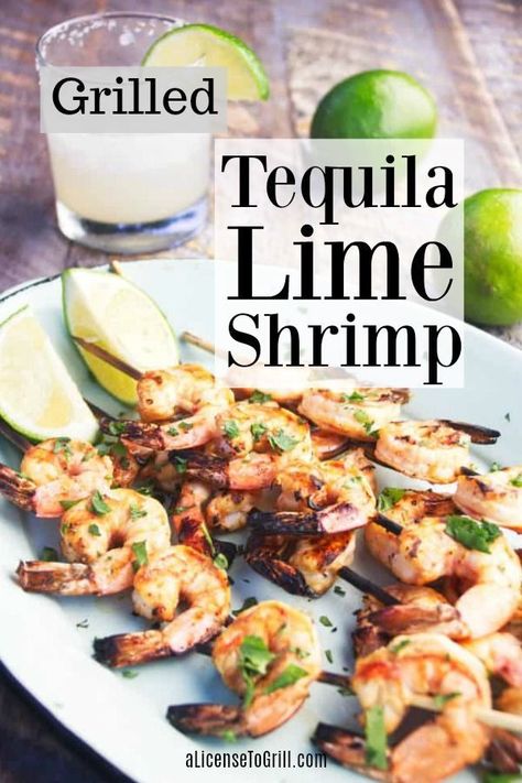 Grilled Shrimp Marinade, Tequila Lime Shrimp, Lime Shrimp Recipes, Shrimp Marinade, Grilled Shrimp Recipes, Shrimp Skewers, Lime Shrimp, Cooking Seafood, Shrimp Recipe