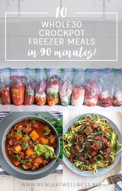 Whole 30 Crockpot, The Family Freezer, Crockpot Freezer Meals, Freezer Crockpot Meals Healthy, Family Freezer, Meal Guide, Whole30 Diet, Slow Cooker Freezer Meals, Freezer Meal Planning