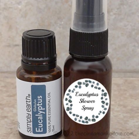 Eucalyptus Shower Spray, Shower Steamers Diy, Diy Eucalyptus, Essential Oils For Colds, Shower Spray, Essential Oil Remedy, Oil Remedies, Diy Sprays, Diy Shower