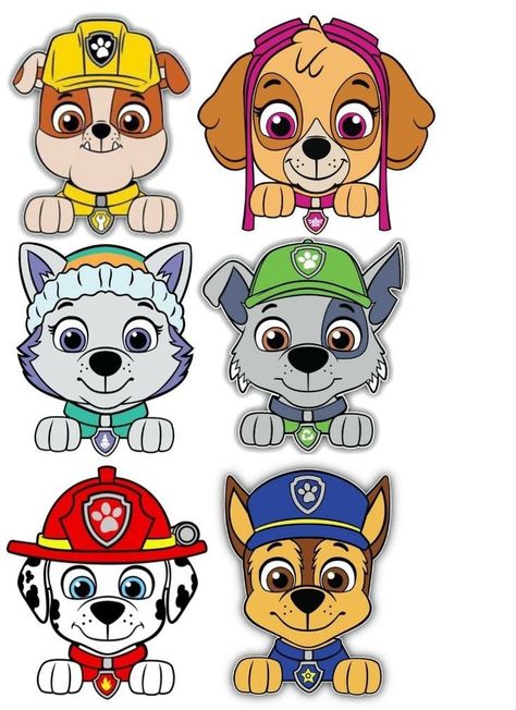 Paw Patrol Christmas Images, Paw Party Ideas, Paw Patrol Cutouts, Paw Patrol Template, Paw Patrol Party Ideas, Paw Patrol Theme Party, Paw Patrol Birthday Party Cake, Paw Patrol Cake Topper, Paw Patrol Birthday Decorations