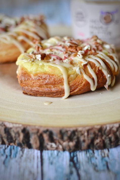 Maple, Apple and Pecan Danish Pasties | Frances Auty Bakes Pecan Danish Recipe, Pecan Danish, Breakfast Danish, Maple Desserts, Danish Cake, Danish Pastries, Breakfast Pastry, Puff Pastry Desserts, Maple Butter