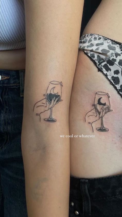 Best Friend Tattoos Same But Different, Best Friend Tarot Tattoo, Best Friend Gothic Tattoos, Bestfriend Tattoo Ideas, Gothic Matching Tattoos, Tattoo For Women Spine, Women Spine Tattoo, Tattoo Women Butterfly, Men Small Tattoo Ideas