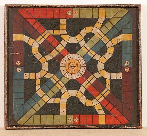 A Shared Legacy: Folk Art in America | American Folk Art Museum Old Board Games, Textile Inspiration, Board Game Design, Wood Games, Antique Folk Art, Vintage Board Games, Game Boards, America Art, American Folk Art