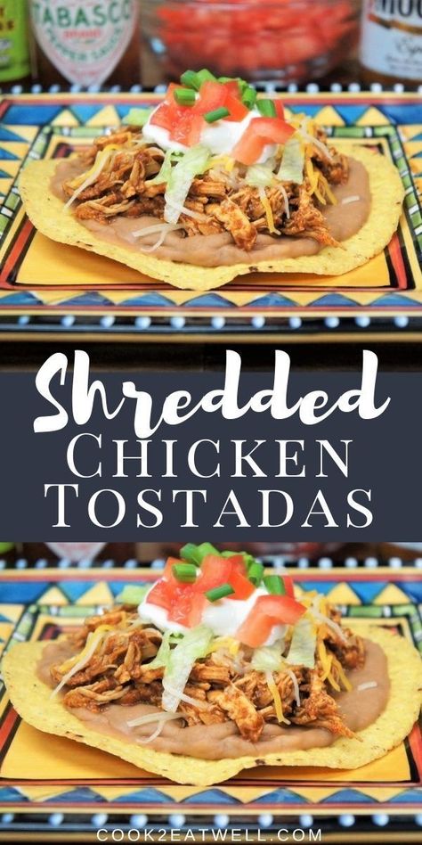 Milanesa Recipe, Mexican Sauces, Tostada Recipes, Southwestern Recipes, Chicken Tostadas, Beginner Recipes, Taco Night, Recipe Chicken, Mexican Recipes