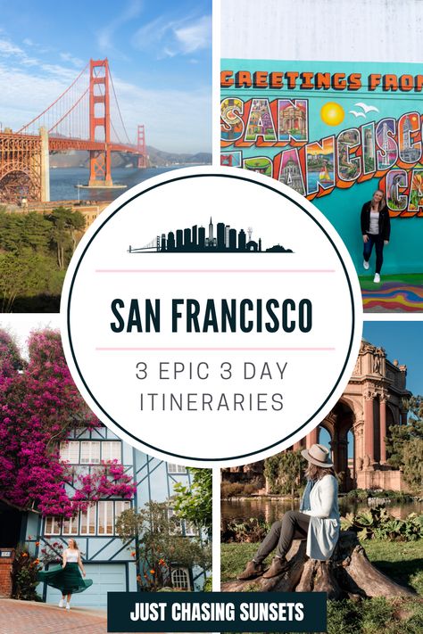 Check off everything on your San Francisco bucket list with these THREE EPIC 3 day itineraries for San Francisco! I promise, you'll see all of the best things to do in San Francisco, plus some local gems! San Francisco Must See, San Francisco Bucket List, San Francisco Itinerary, San Francisco Vacation, Yosemite Trip, To Do In San Francisco, California Travel Guide, Usa Destinations, Usa Trip