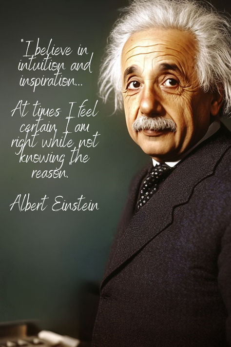 Albert Einstein, the 20th-century physicist, credited his success to intuition. He said, "The intuitive mind is a sacred gift and the rational mind is a faithful servant." Einstein believed intuition was the true source of scientific insight, not just logic or mathematics.

Interestingly, Einstein's intuition was linked to his love for music, which he claimed drove his groundbreaking ideas. Despite facing criticism for his theory of relativity, Einstein trusted his intuition. Theory Of Relativity, Albert Einstein, Einstein, Coaching, Feelings